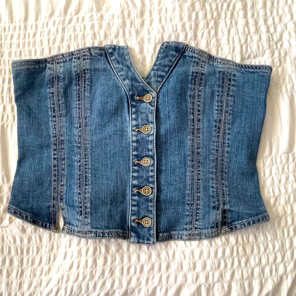 Free People denim vest top in Large🩵💙✨